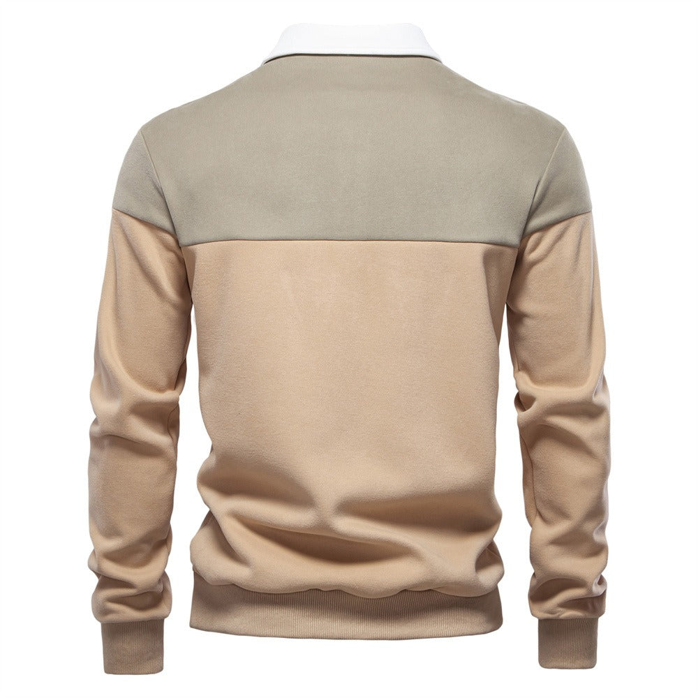 Langarm-Sweatshirt mit Polokragen für Herren – 2025 Frühlings-Casual-Streetwear-Top | HD3006 