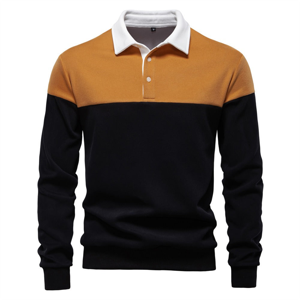 Langarm-Sweatshirt mit Polokragen für Herren – 2025 Frühlings-Casual-Streetwear-Top | HD3006 
