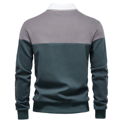 Langarm-Sweatshirt mit Polokragen für Herren – 2025 Frühlings-Casual-Streetwear-Top | HD3006 