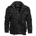 Herren Winter Fleece Warmer Kapuzenblazer Multi Taschen Lässige Baumwolljacke | 9933 
