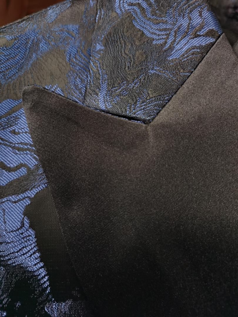 Luxuriöser, hochwertiger Herren-Smokinganzug aus Jacquard, dreiteilig, für Hochzeiten, Partys, Blazer, Weste und Hose | 1515 