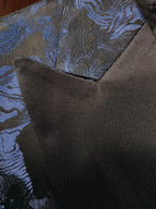 Luxuriöser, hochwertiger Herren-Smokinganzug aus Jacquard, dreiteilig, für Hochzeiten, Partys, Blazer, Weste und Hose | 1515 