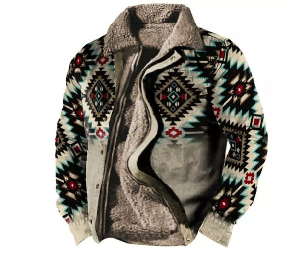 Men's Vintage Polar Fleece Bomber Jacket | Oversized Retro Fit | VJ4M
