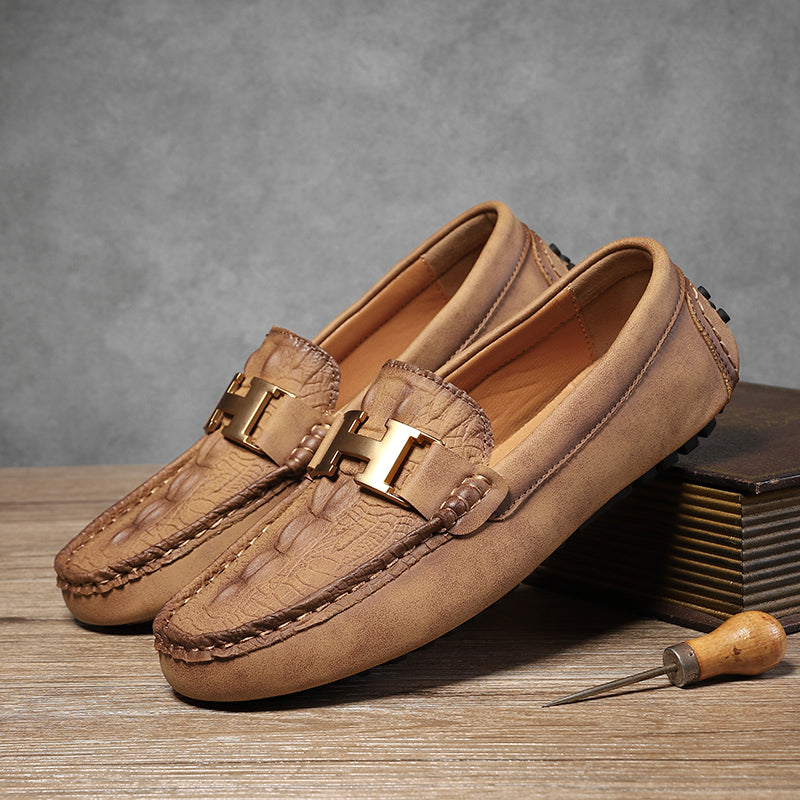 Herren-Leder-Loafer in Übergröße – Slip-On-Mokassins zum Fahren | 2566 