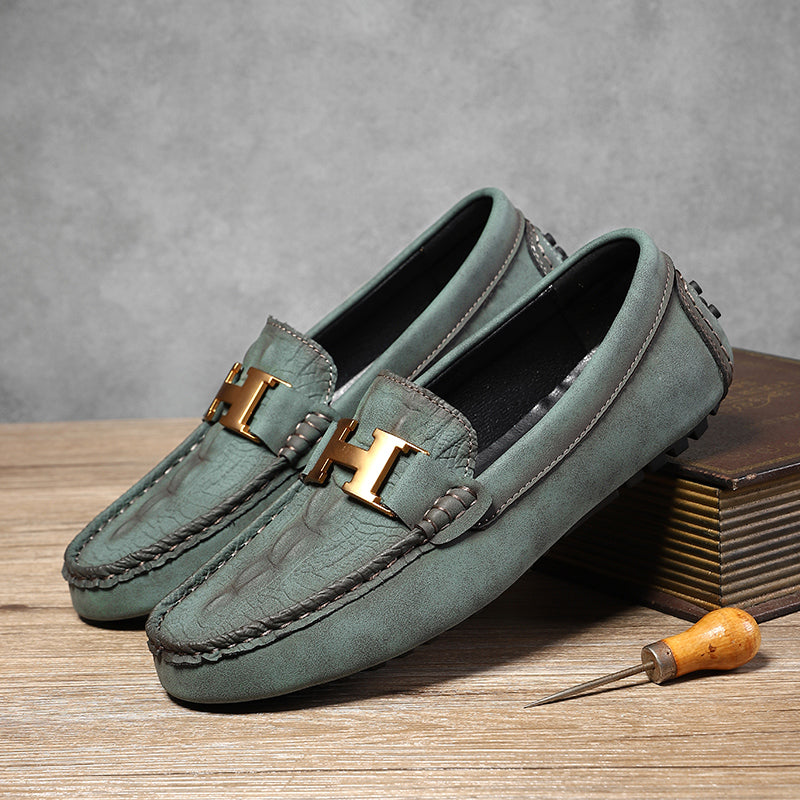 Herren-Leder-Loafer in Übergröße – Slip-On-Mokassins zum Fahren | 2566 