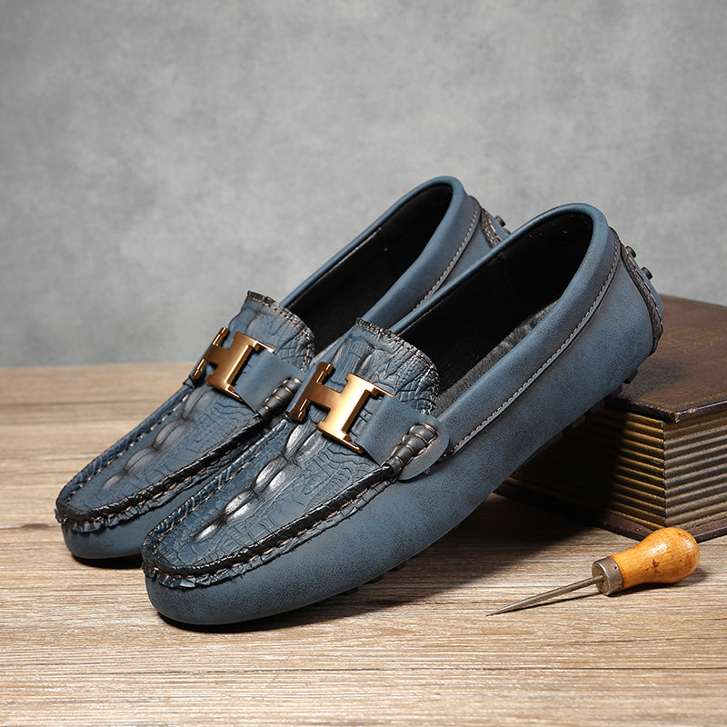 Herren-Leder-Loafer in Übergröße – Slip-On-Mokassins zum Fahren | 2566 