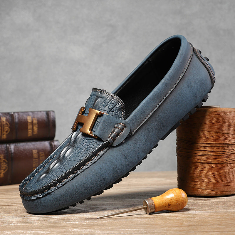 Herren-Leder-Loafer in Übergröße – Slip-On-Mokassins zum Fahren | 2566 