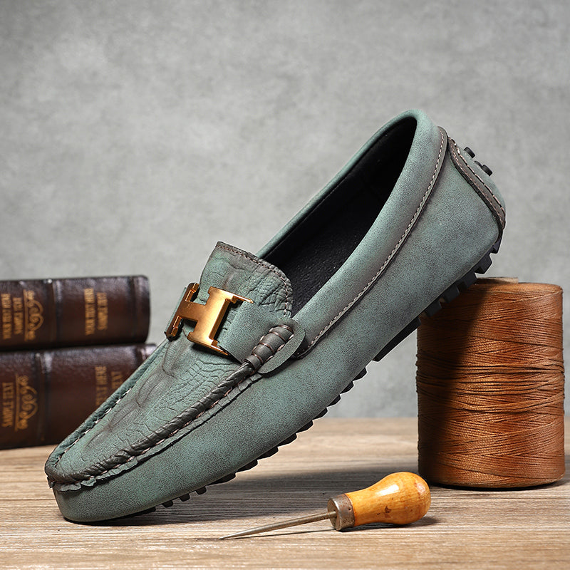 Herren-Leder-Loafer in Übergröße – Slip-On-Mokassins zum Fahren | 2566 