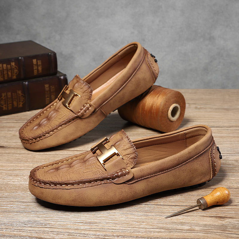 Herren-Leder-Loafer in Übergröße – Slip-On-Mokassins zum Fahren | 2566 