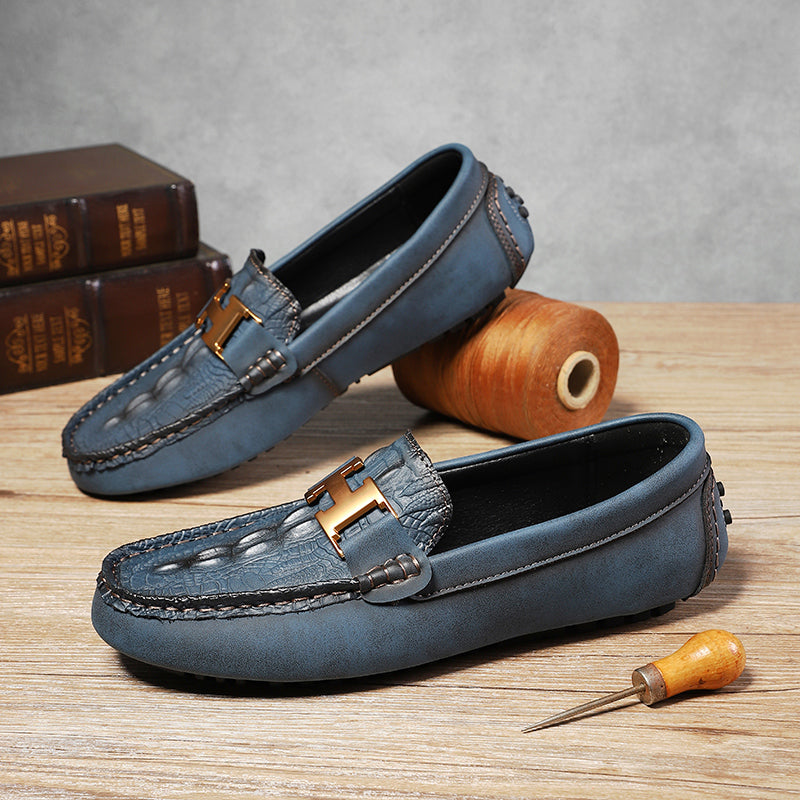 Herren-Leder-Loafer in Übergröße – Slip-On-Mokassins zum Fahren | 2566 