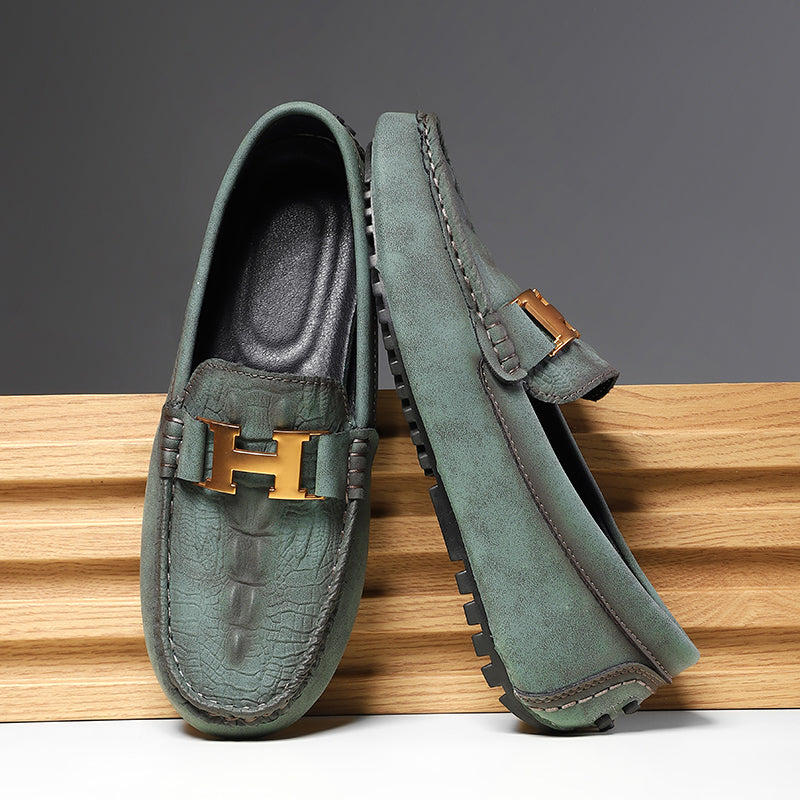 Herren-Leder-Loafer in Übergröße – Slip-On-Mokassins zum Fahren | 2566 