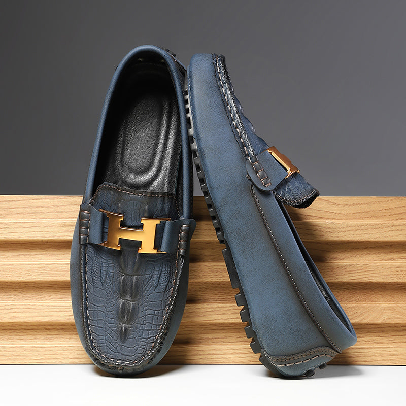 Herren-Leder-Loafer in Übergröße – Slip-On-Mokassins zum Fahren | 2566 