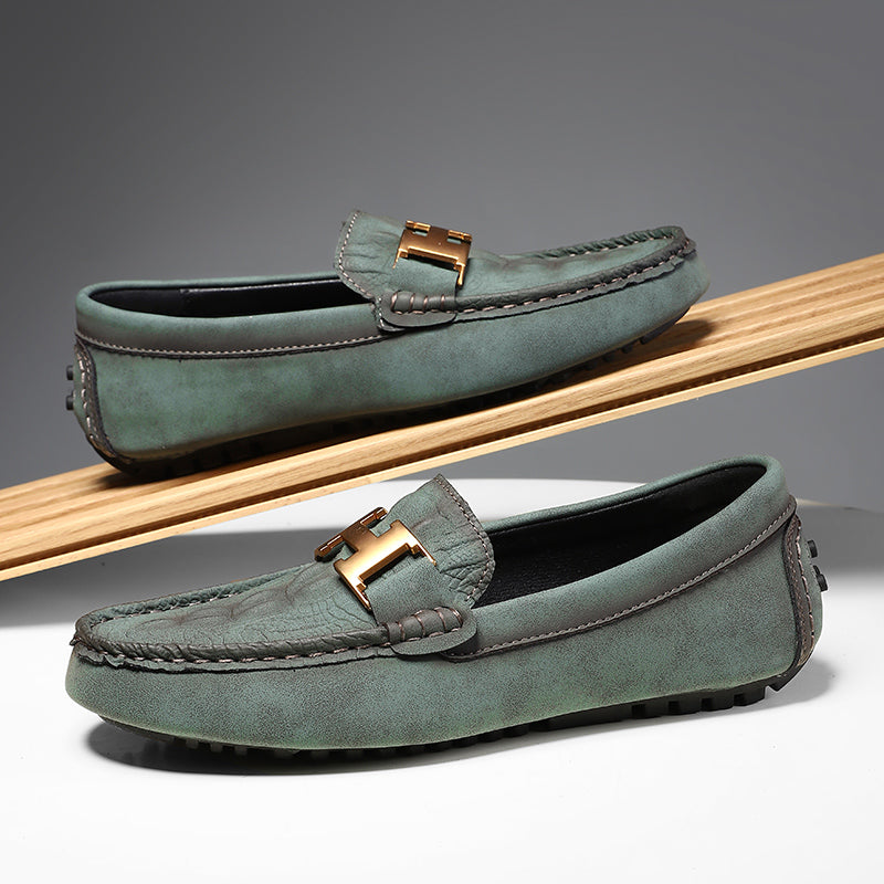 Herren-Leder-Loafer in Übergröße – Slip-On-Mokassins zum Fahren | 2566 
