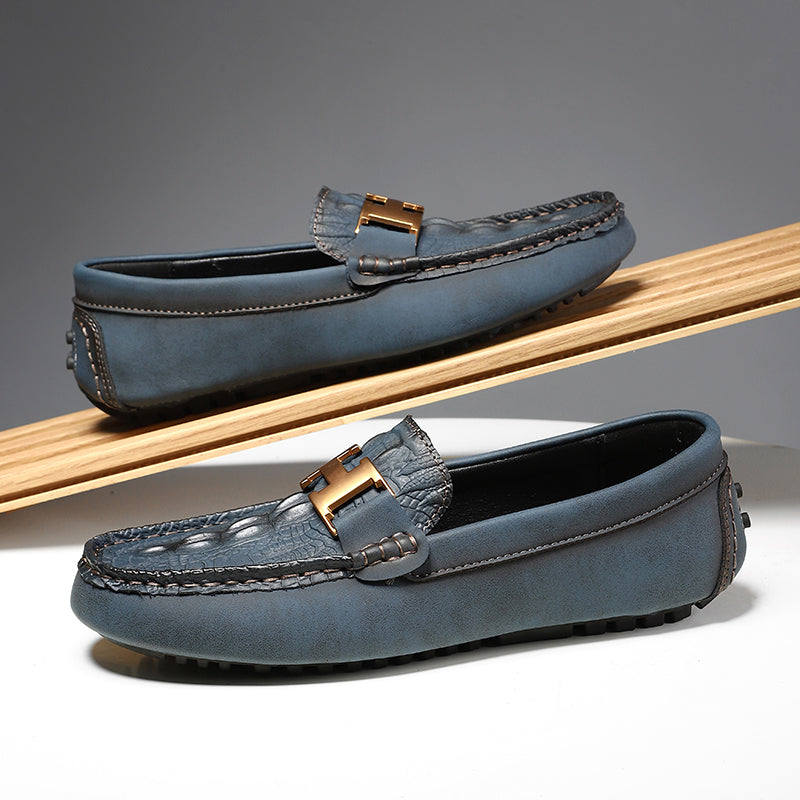 Herren-Leder-Loafer in Übergröße – Slip-On-Mokassins zum Fahren | 2566 