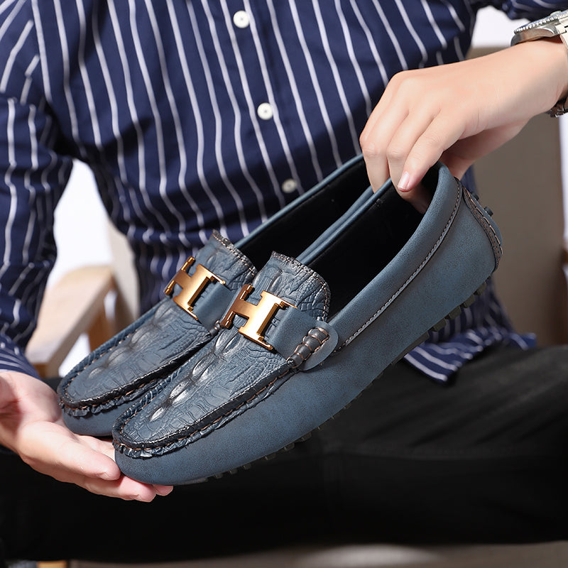 Herren-Leder-Loafer in Übergröße – Slip-On-Mokassins zum Fahren | 2566 