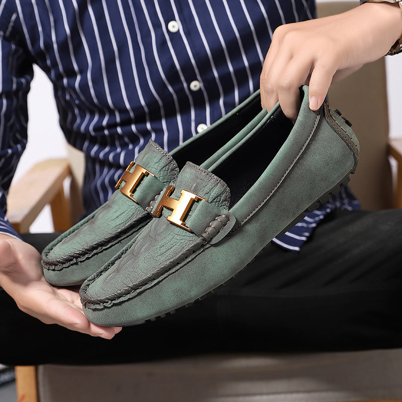 Herren-Leder-Loafer in Übergröße – Slip-On-Mokassins zum Fahren | 2566 