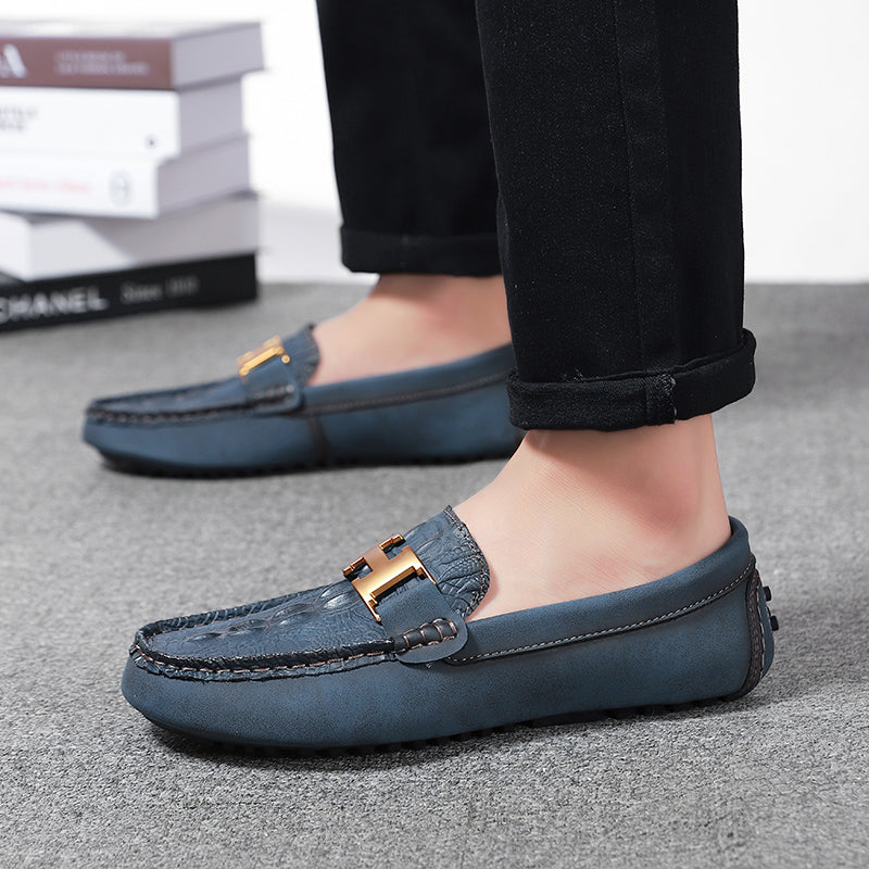 Herren-Leder-Loafer in Übergröße – Slip-On-Mokassins zum Fahren | 2566 