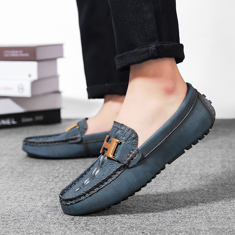 Herren-Leder-Loafer in Übergröße – Slip-On-Mokassins zum Fahren | 2566 