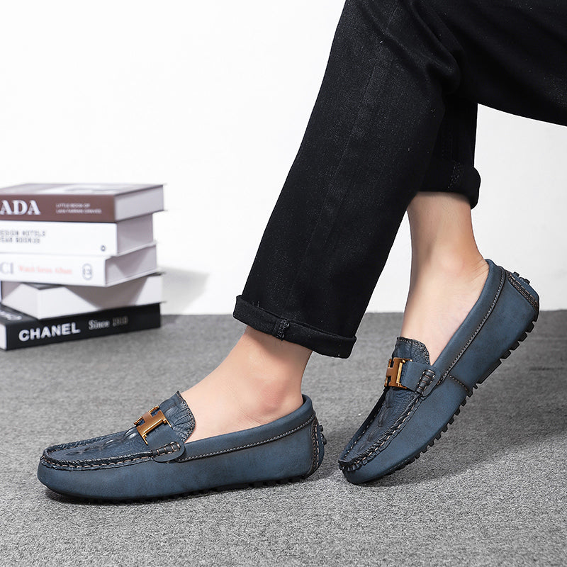 Herren-Leder-Loafer in Übergröße – Slip-On-Mokassins zum Fahren | 2566 