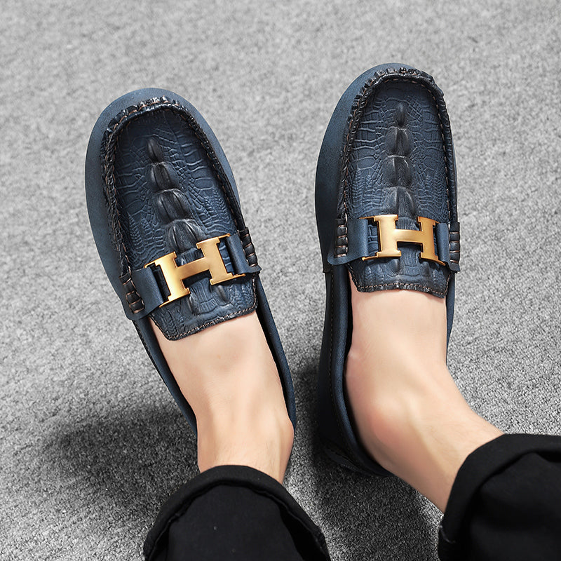 Herren-Leder-Loafer in Übergröße – Slip-On-Mokassins zum Fahren | 2566 