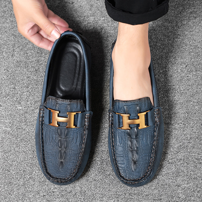 Herren-Leder-Loafer in Übergröße – Slip-On-Mokassins zum Fahren | 2566 