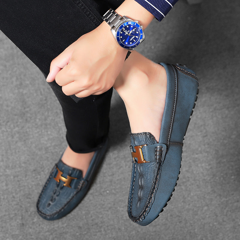 Herren-Leder-Loafer in Übergröße – Slip-On-Mokassins zum Fahren | 2566 