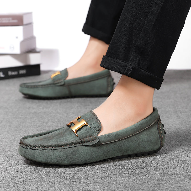 Herren-Leder-Loafer in Übergröße – Slip-On-Mokassins zum Fahren | 2566 