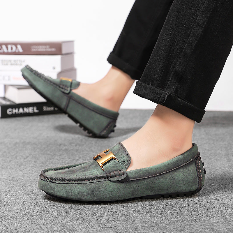 Herren-Leder-Loafer in Übergröße – Slip-On-Mokassins zum Fahren | 2566 