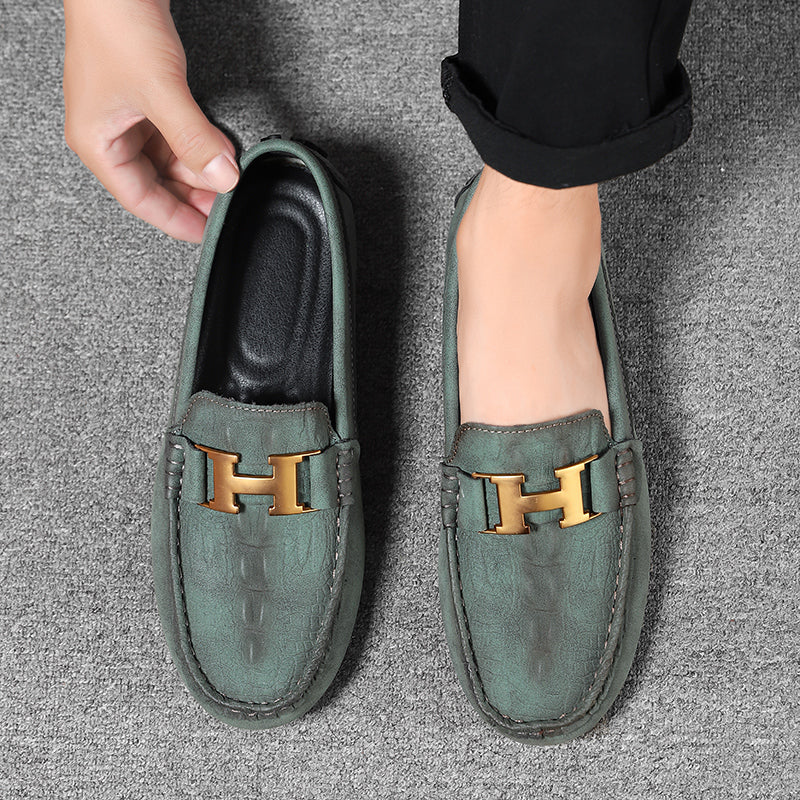 Herren-Leder-Loafer in Übergröße – Slip-On-Mokassins zum Fahren | 2566 