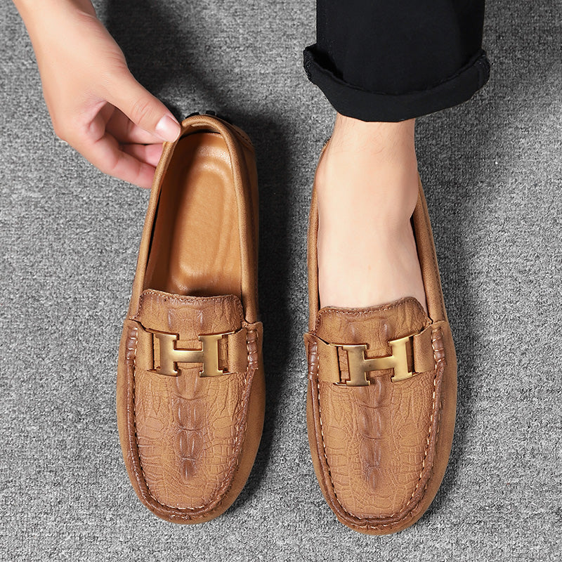 Herren-Leder-Loafer in Übergröße – Slip-On-Mokassins zum Fahren | 2566 