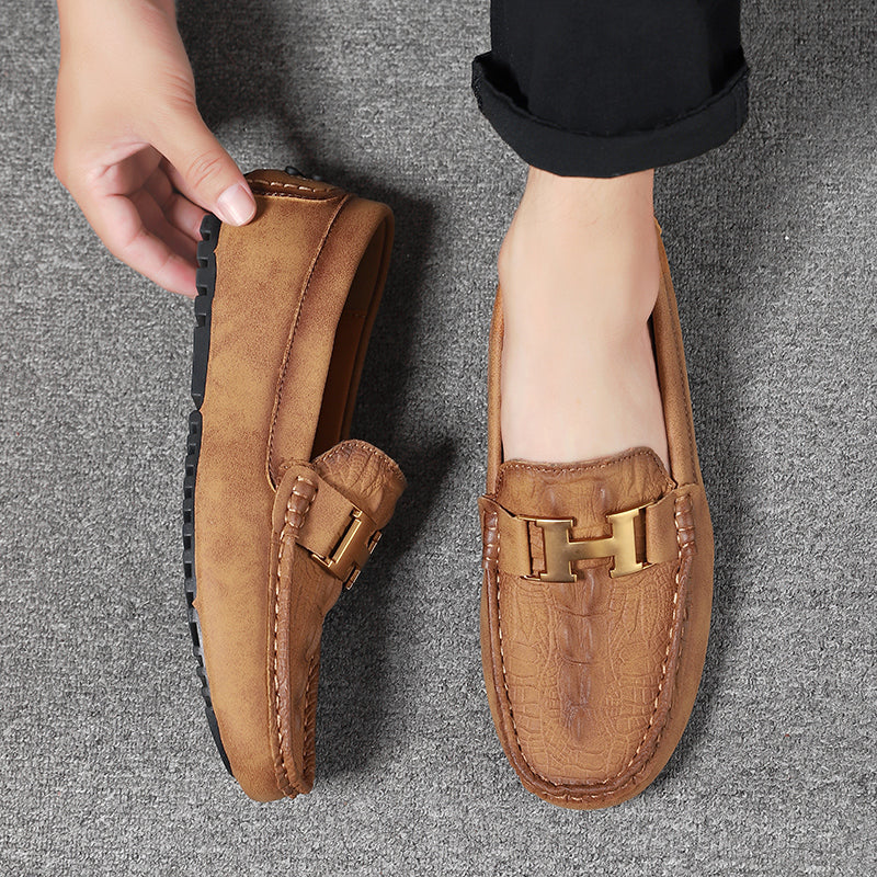 Herren-Leder-Loafer in Übergröße – Slip-On-Mokassins zum Fahren | 2566 