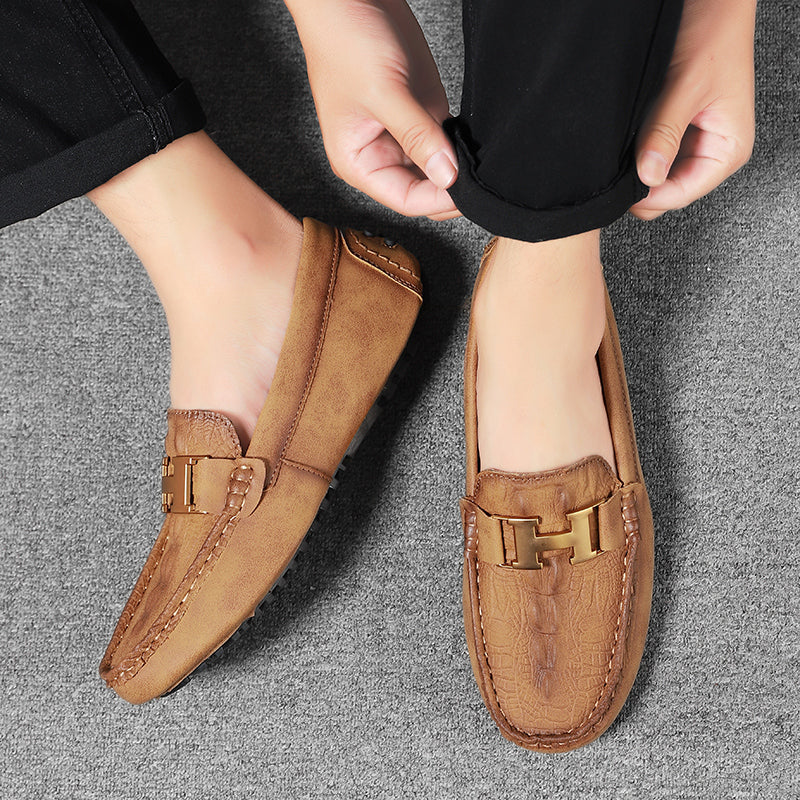 Herren-Leder-Loafer in Übergröße – Slip-On-Mokassins zum Fahren | 2566 