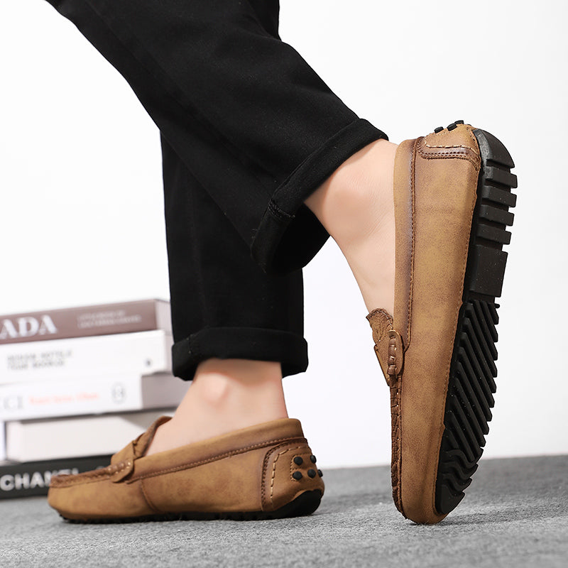 Herren-Leder-Loafer in Übergröße – Slip-On-Mokassins zum Fahren | 2566 