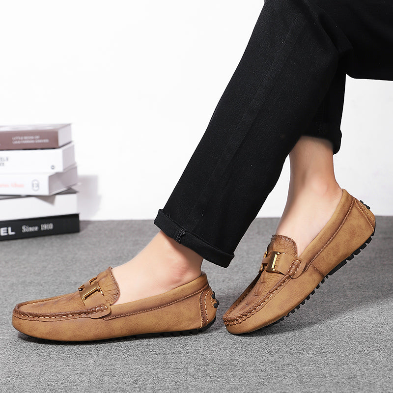 Herren-Leder-Loafer in Übergröße – Slip-On-Mokassins zum Fahren | 2566 