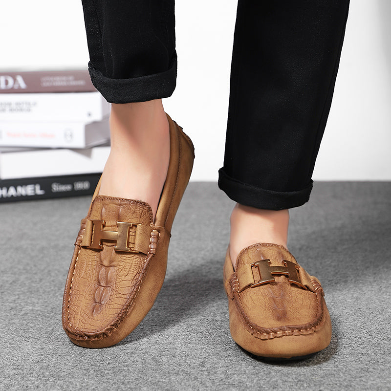 Herren-Leder-Loafer in Übergröße – Slip-On-Mokassins zum Fahren | 2566 