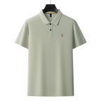 Herren-Poloshirt aus hochwertiger merzerisierter Baumwolle (220 g/m²), sechseckig, Perlenstickerei, Sommerkollektion | 8561 