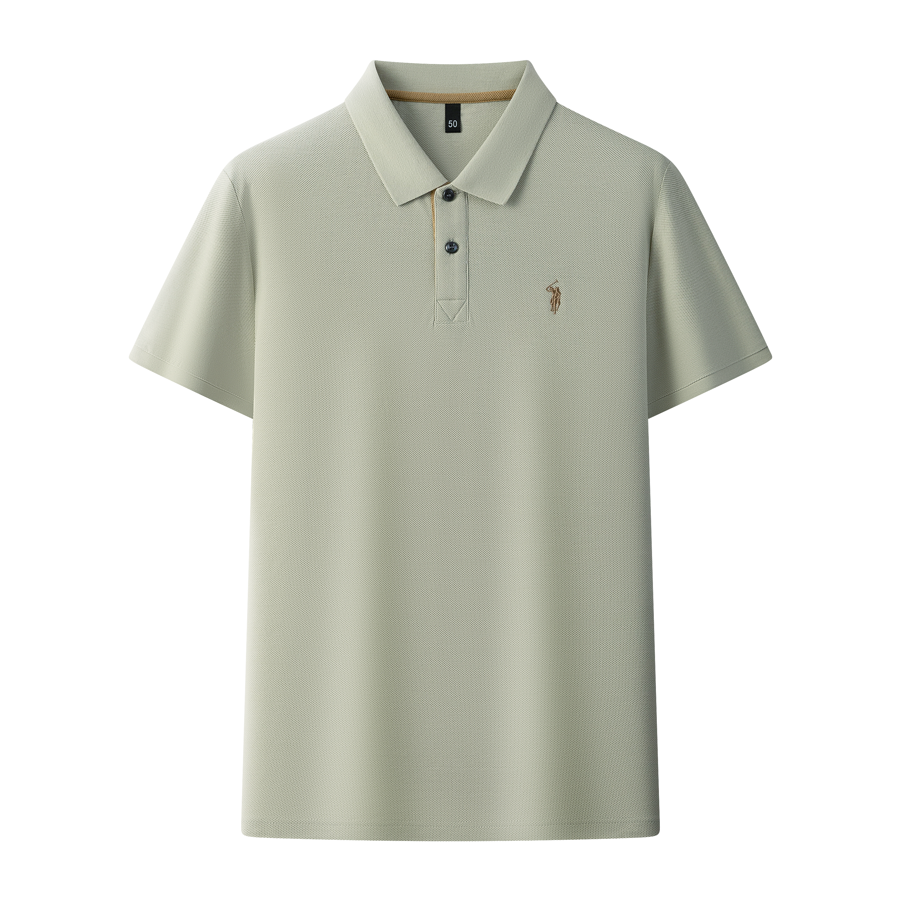 Herren-Poloshirt aus hochwertiger merzerisierter Baumwolle (220 g/m²), sechseckig, Perlenstickerei, Sommerkollektion | 8561 