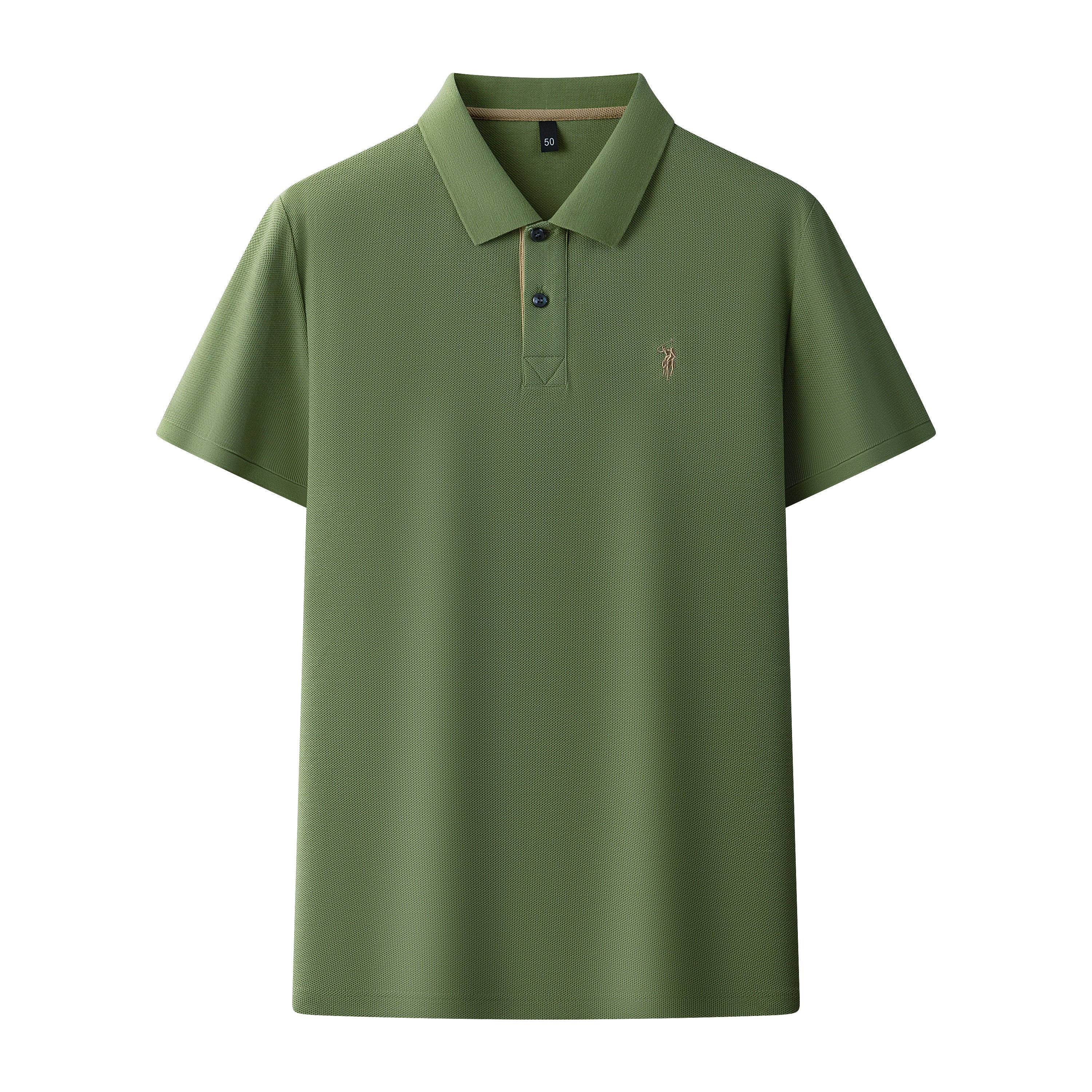 Herren-Poloshirt aus hochwertiger merzerisierter Baumwolle (220 g/m²), sechseckig, Perlenstickerei, Sommerkollektion | 8561 