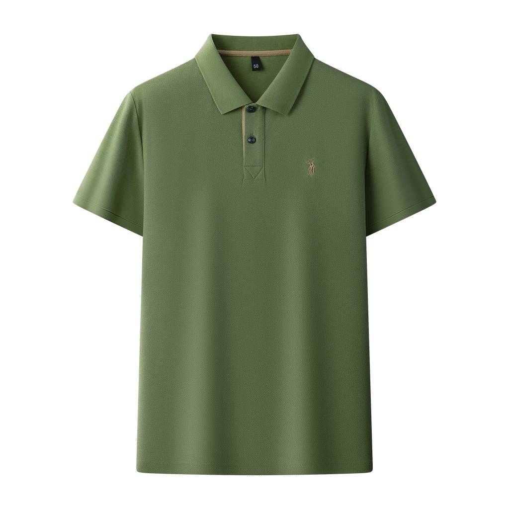 Herren-Poloshirt aus hochwertiger merzerisierter Baumwolle (220 g/m²), sechseckig, Perlenstickerei, Sommerkollektion | 8561 