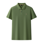 Herren-Poloshirt aus hochwertiger merzerisierter Baumwolle (220 g/m²), sechseckig, Perlenstickerei, Sommerkollektion | 8561 