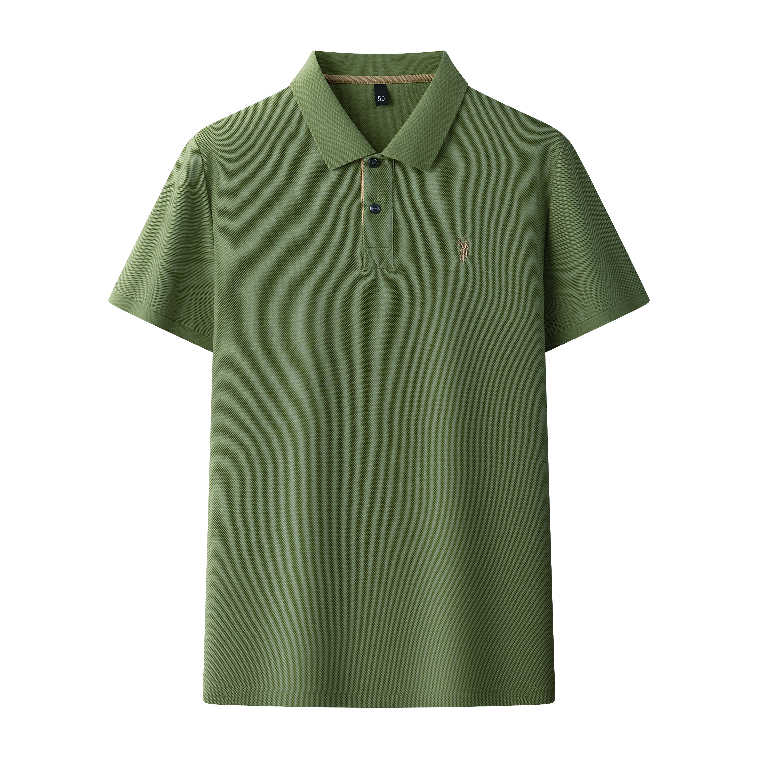 Herren-Poloshirt aus hochwertiger merzerisierter Baumwolle (220 g/m²), sechseckig, Perlenstickerei, Sommerkollektion | 8561 
