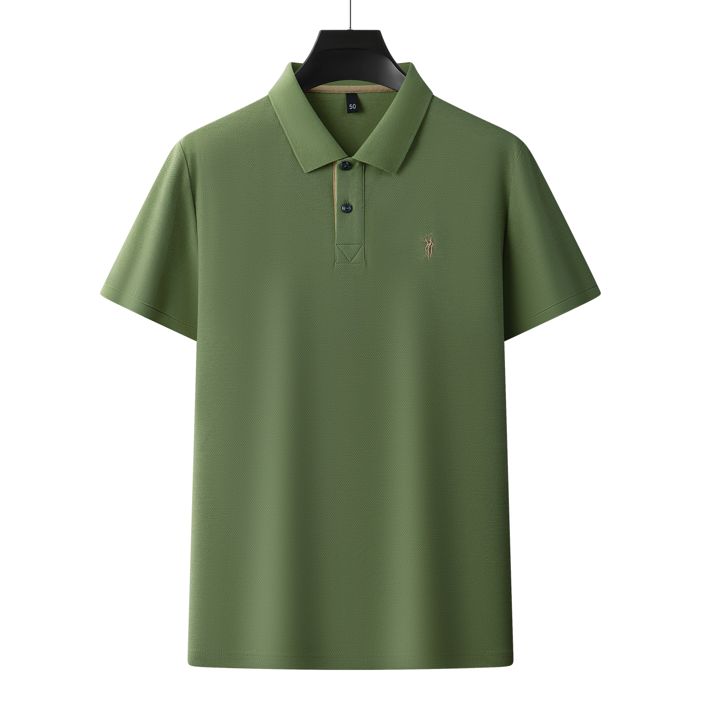 Herren-Poloshirt aus hochwertiger merzerisierter Baumwolle (220 g/m²), sechseckig, Perlenstickerei, Sommerkollektion | 8561 
