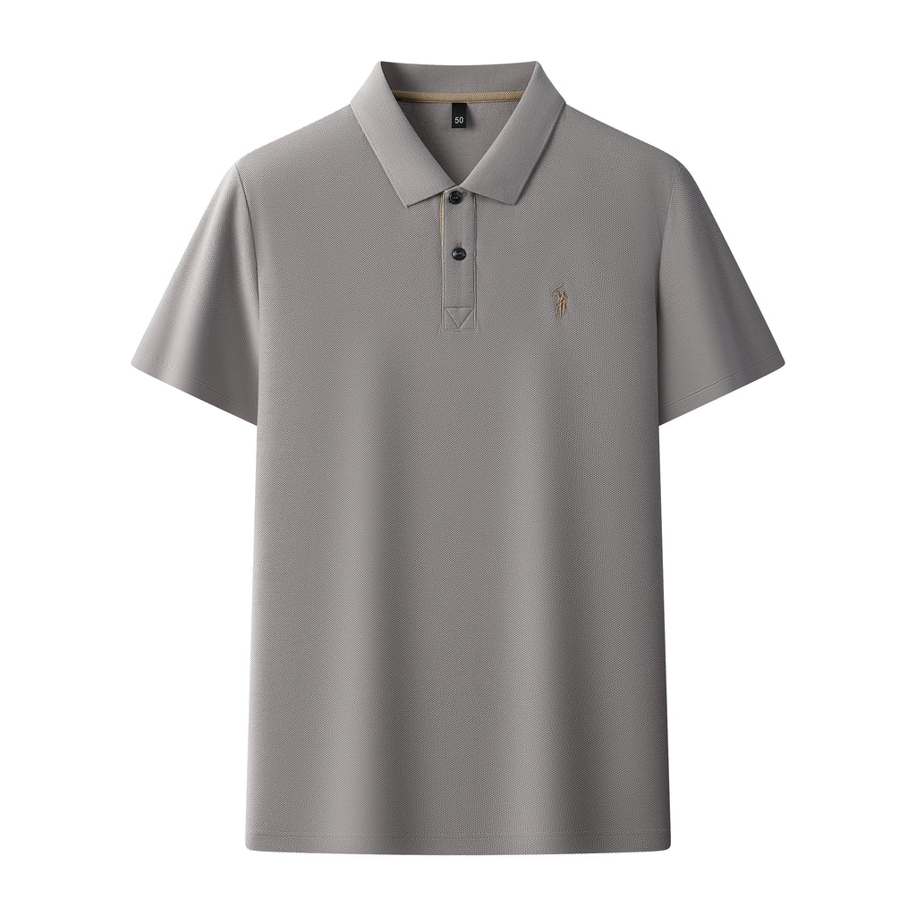Herren-Poloshirt aus hochwertiger merzerisierter Baumwolle (220 g/m²), sechseckig, Perlenstickerei, Sommerkollektion | 8561 
