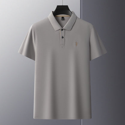 Herren-Poloshirt aus hochwertiger merzerisierter Baumwolle (220 g/m²), sechseckig, Perlenstickerei, Sommerkollektion | 8561 