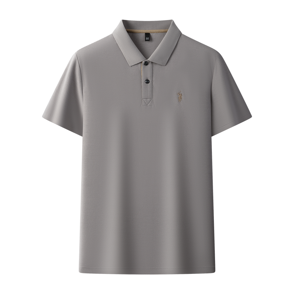 Herren-Poloshirt aus hochwertiger merzerisierter Baumwolle (220 g/m²), sechseckig, Perlenstickerei, Sommerkollektion | 8561 