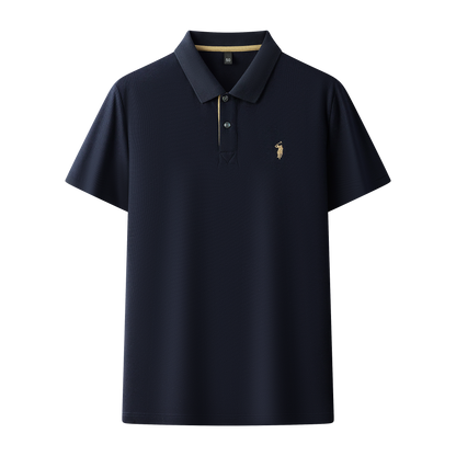 Herren-Poloshirt aus hochwertiger merzerisierter Baumwolle (220 g/m²), sechseckig, Perlenstickerei, Sommerkollektion | 8561 