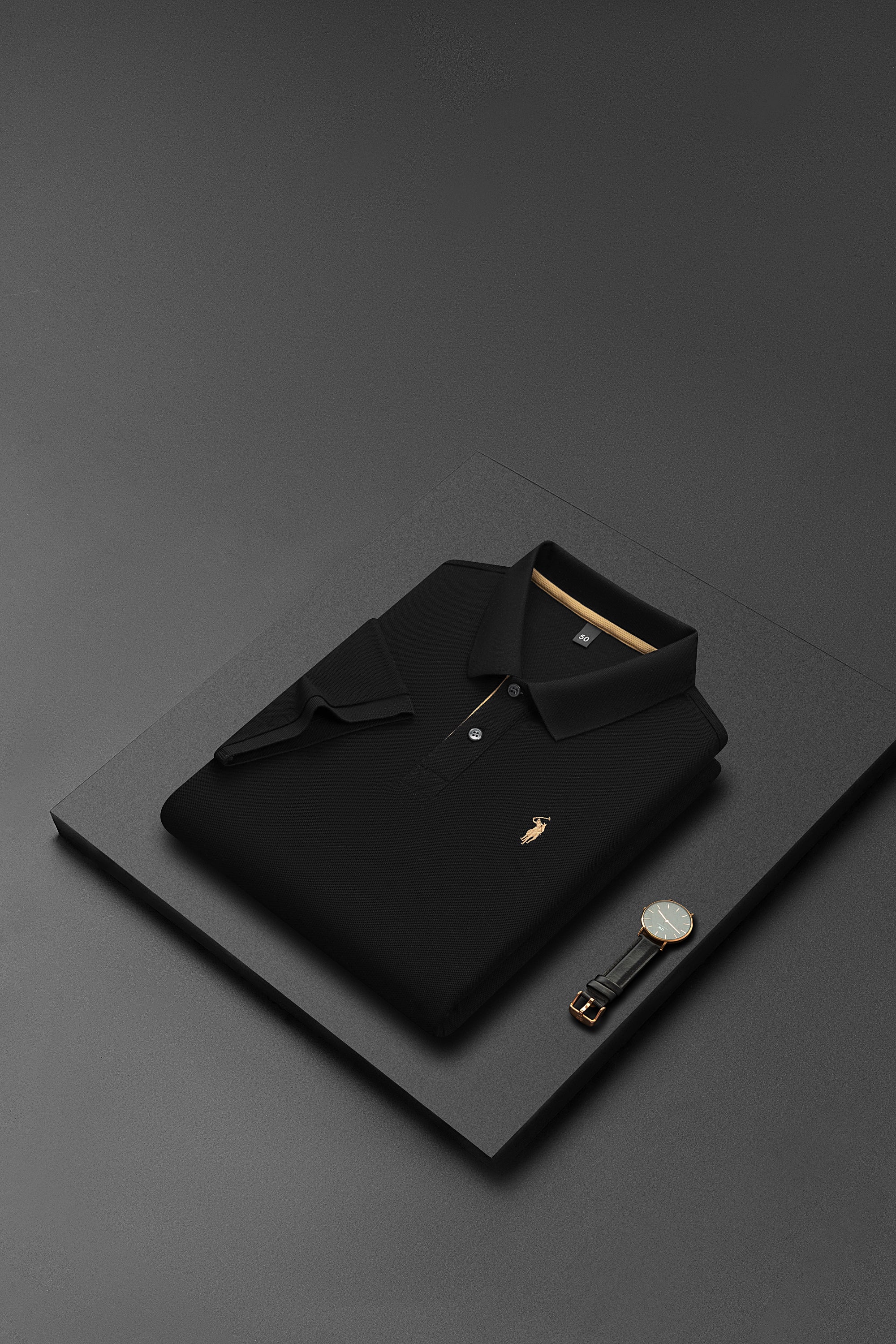 Herren-Poloshirt aus hochwertiger merzerisierter Baumwolle (220 g/m²), sechseckig, Perlenstickerei, Sommerkollektion | 8561 