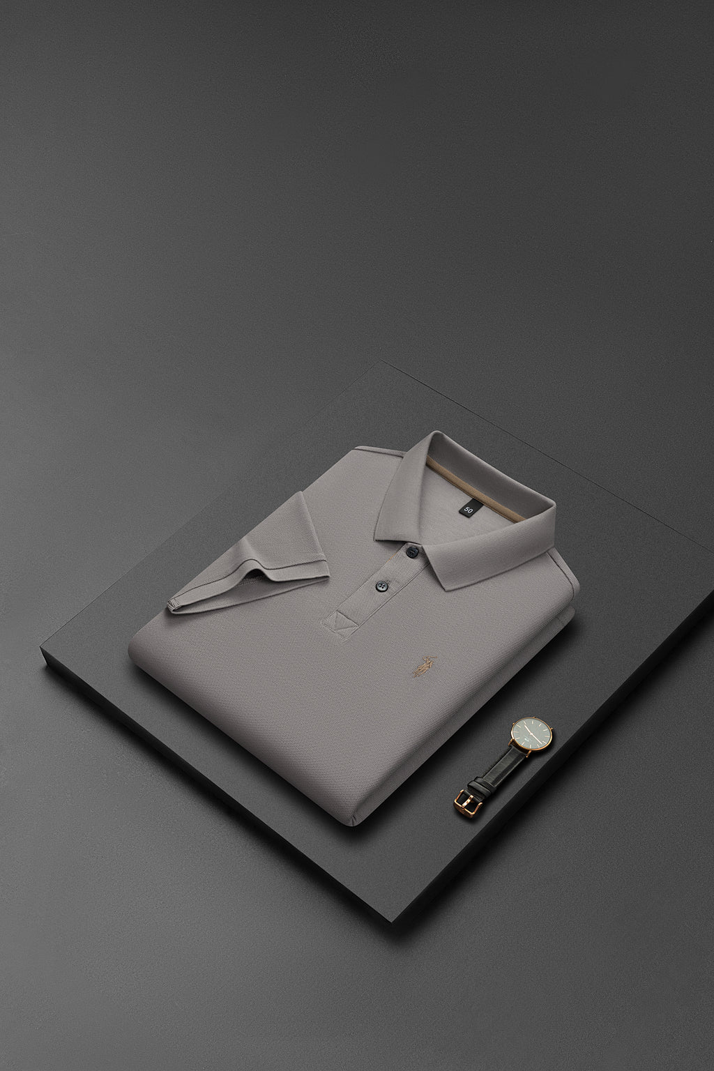 Herren-Poloshirt aus hochwertiger merzerisierter Baumwolle (220 g/m²), sechseckig, Perlenstickerei, Sommerkollektion | 8561 