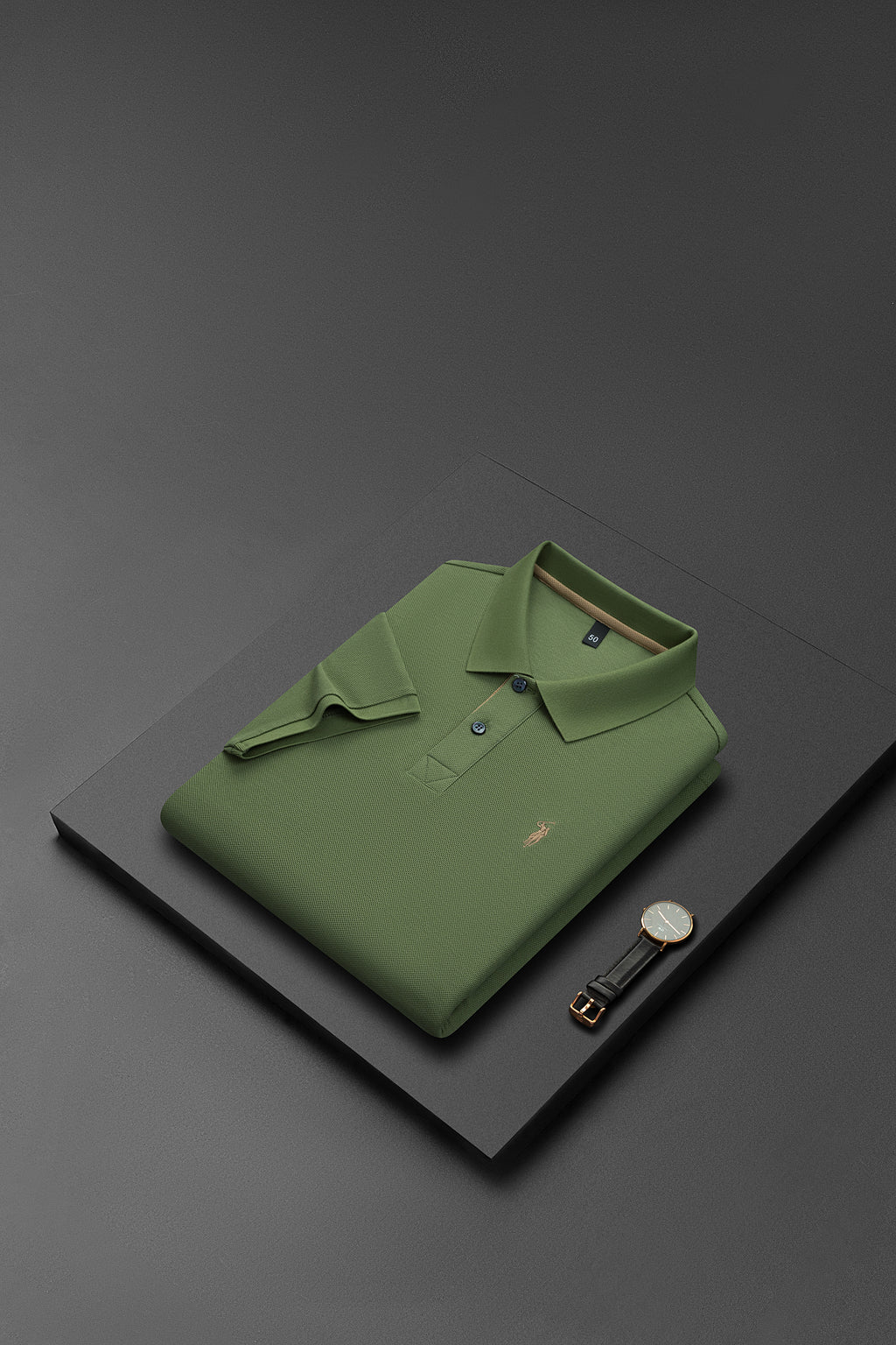 Herren-Poloshirt aus hochwertiger merzerisierter Baumwolle (220 g/m²), sechseckig, Perlenstickerei, Sommerkollektion | 8561 