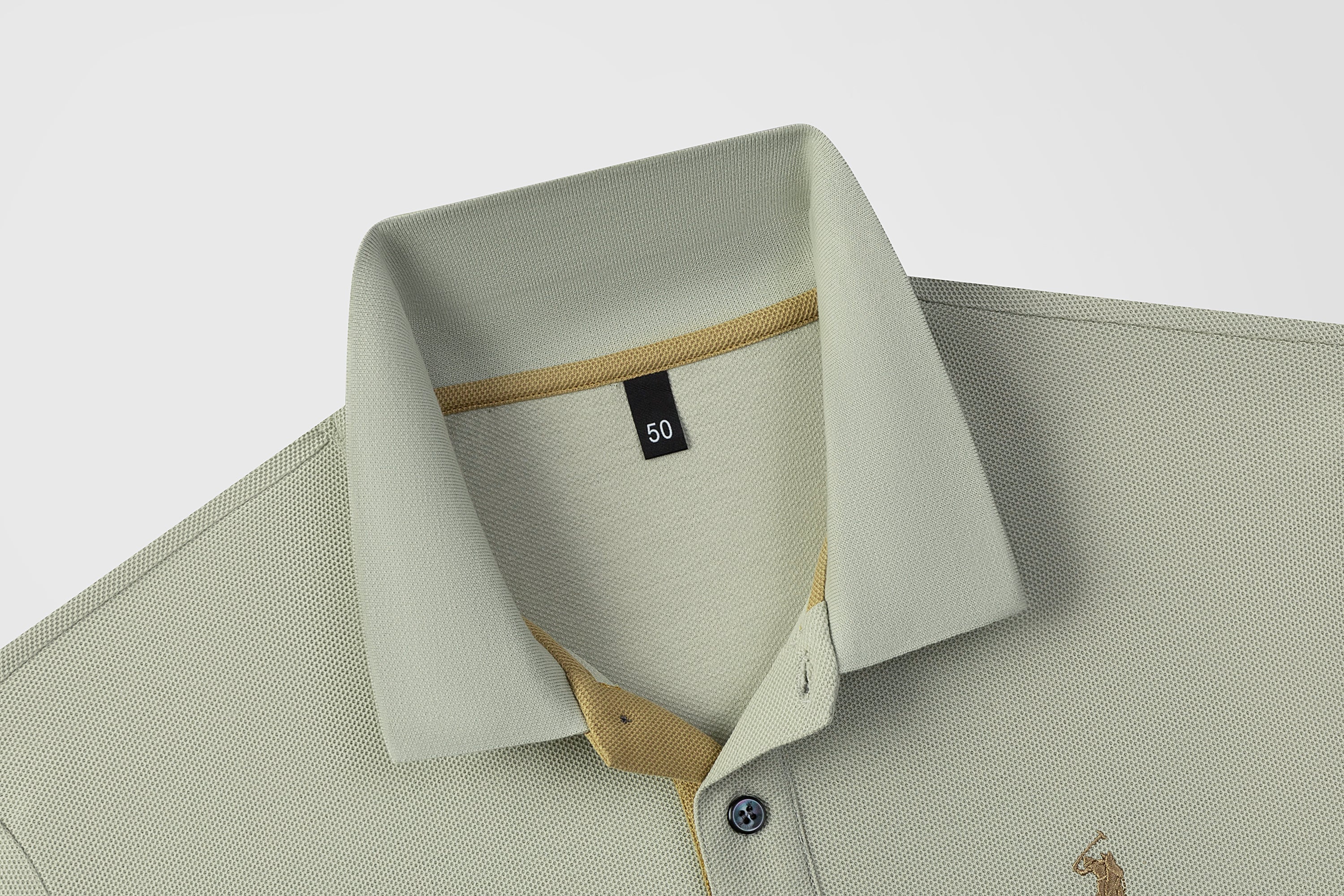 Herren-Poloshirt aus hochwertiger merzerisierter Baumwolle (220 g/m²), sechseckig, Perlenstickerei, Sommerkollektion | 8561 